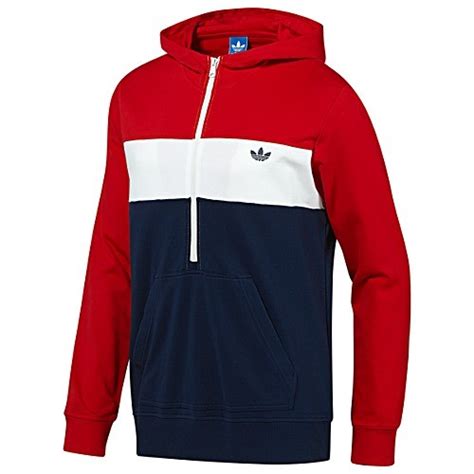 adidas blau weiß rot sweatshirt|Blaue Hoodies .